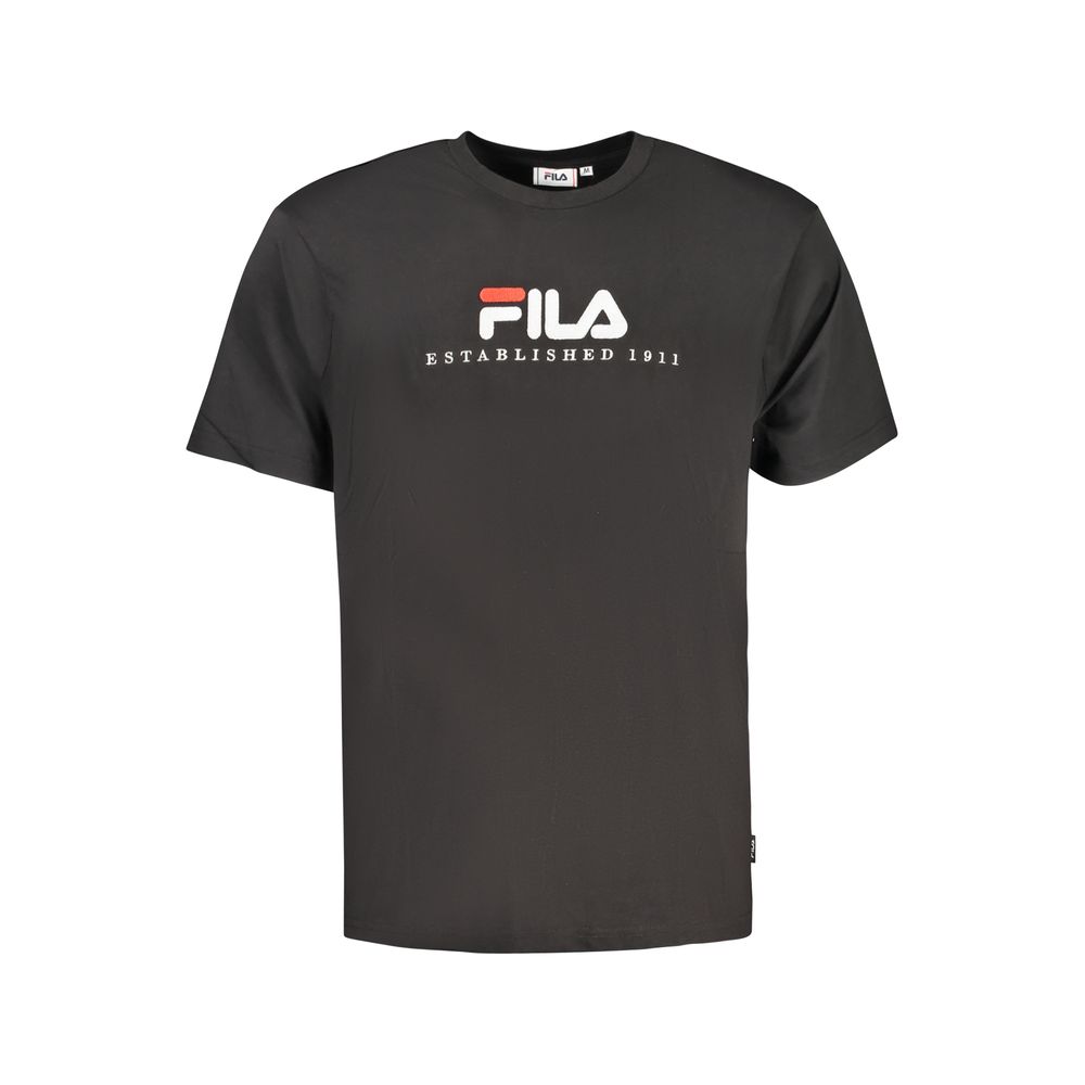 

Черная хлопковая мужская футболка Fila