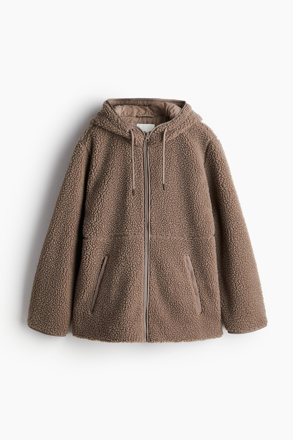 

Тедди-Жакет с капюшоном H&M, серый