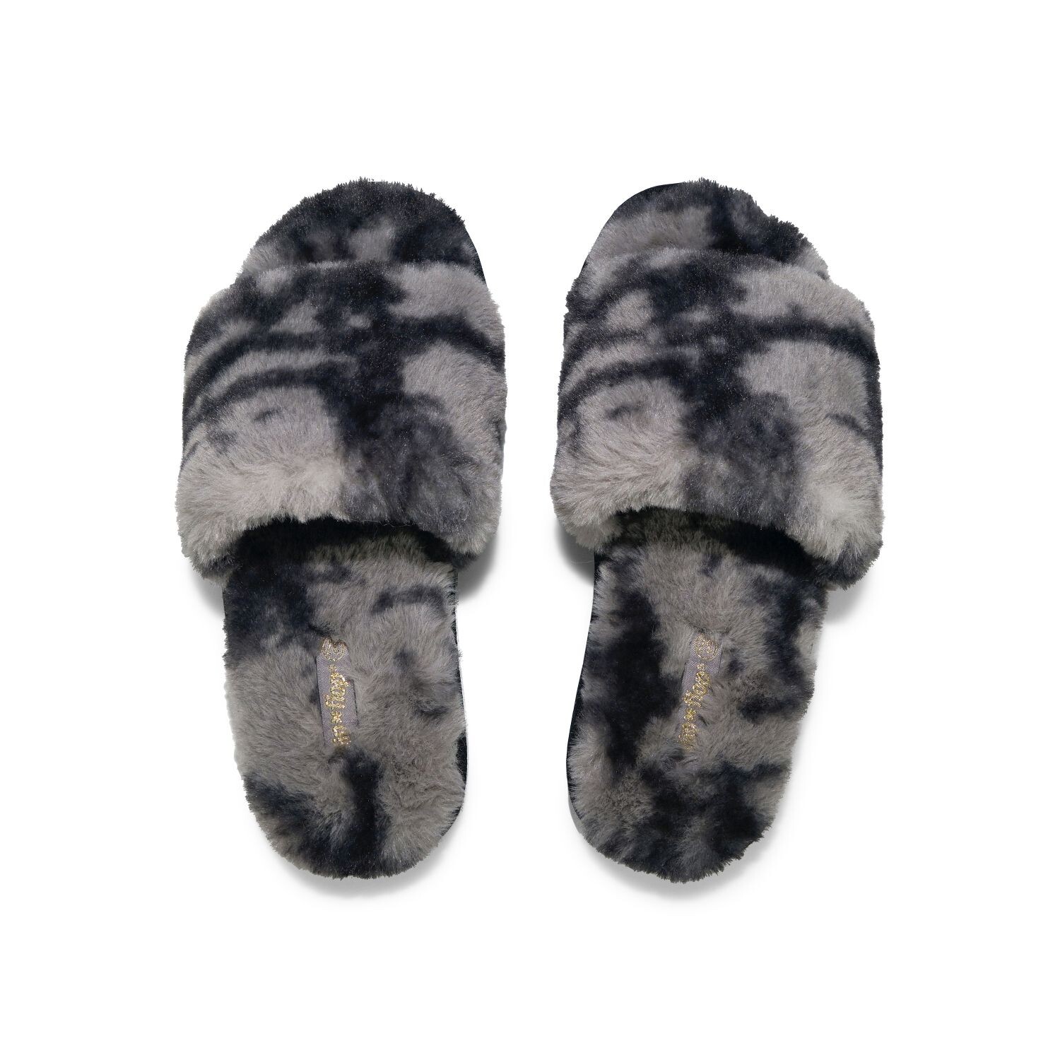 

Тапочки Flip Flop Hausschuh slide*fur 2 tone, черный