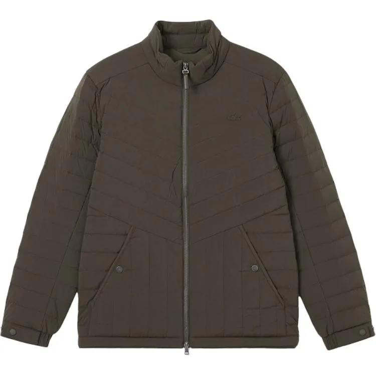 Мужская пуховая куртка со стойкой и умеренной стежкой LACOSTE, 031/черный — фото 3