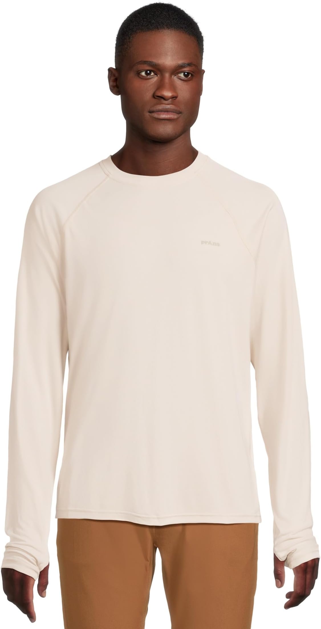 

Мужская кофта Sol Shade с длинным рукавом и круглым вырезом, стандартный крой Prana, Almond