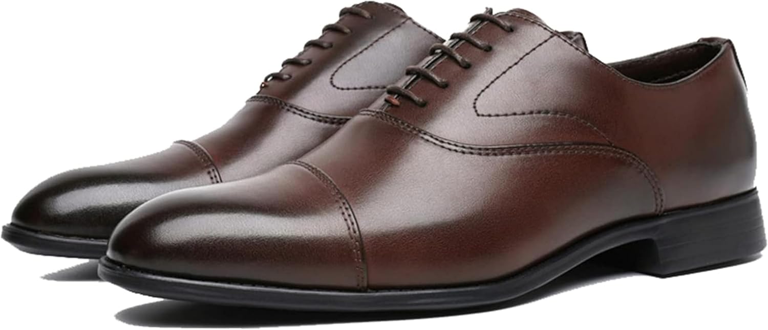 

Мужские классические остроносые туфли-оксфорды на шнуровке для вечерних и повседневных танцев Generic, темно-коричневый