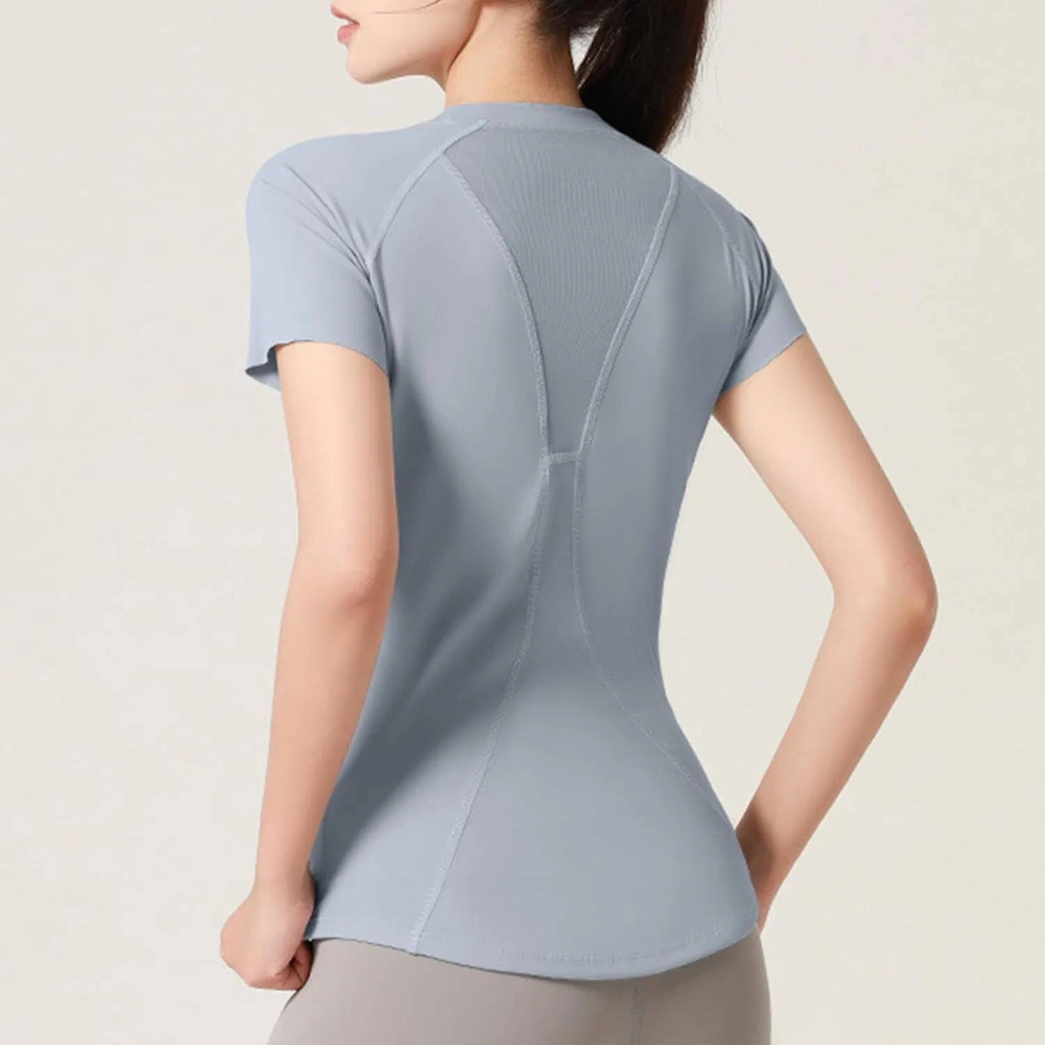 Женская футболка Athletic Slim Fit, бикикав, A#01gray — фото 4
