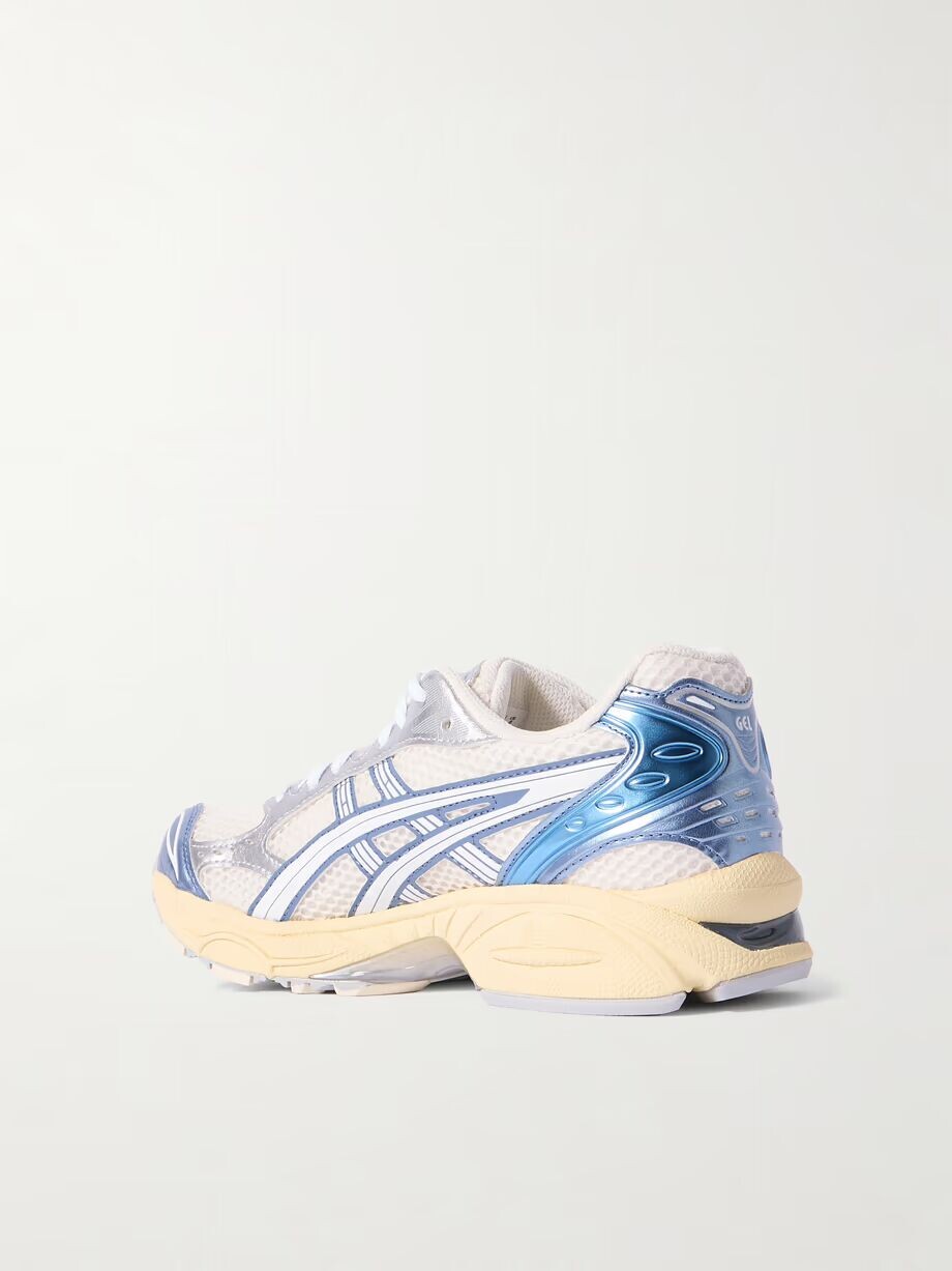 Кроссовки GEL-KAYANO 14 с сетчатой ​​отделкой из резины и металлизированной кожи Asics, синий — фото 3