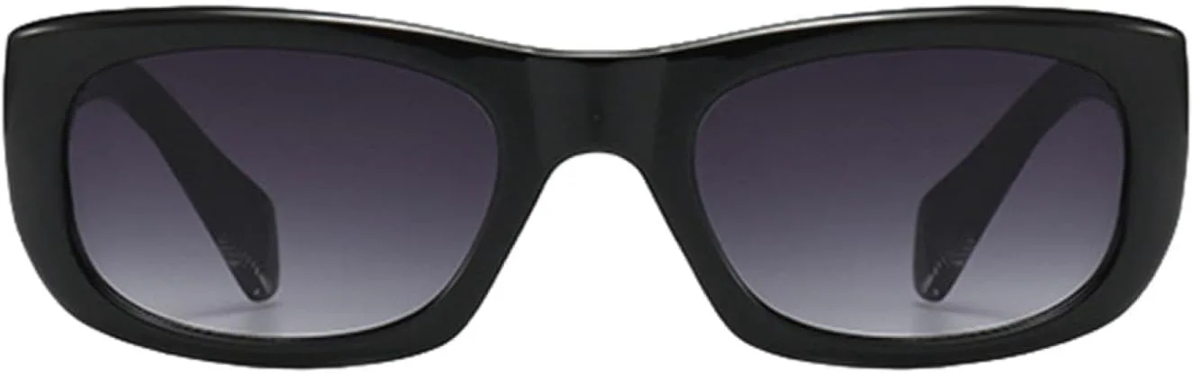 

Солнцезащитные очки в стиле панк с прямоугольными заклепками для мужчин и женщин, винтажные солнцезащитные очки с защитой от УФ-излучения UV400 HHZZYVY, Black Gray