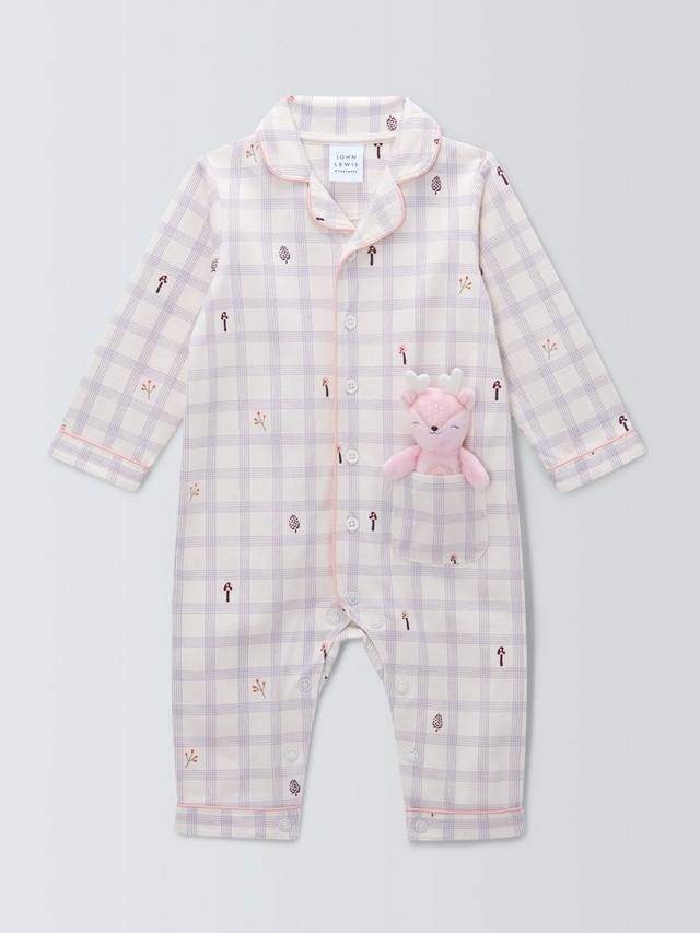

Детский комбинезон Baby Check и мягкая игрушка олененок John Lewis, Purple