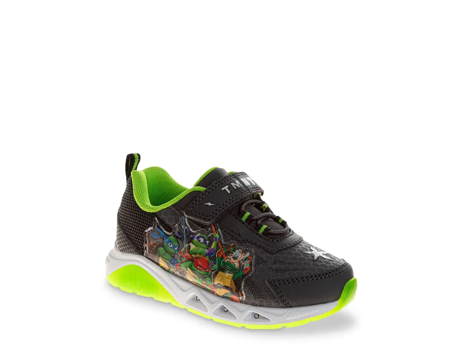 

Подсвечивающиеся кроссовки - детские Nickelodeon, Black/ Lime Green