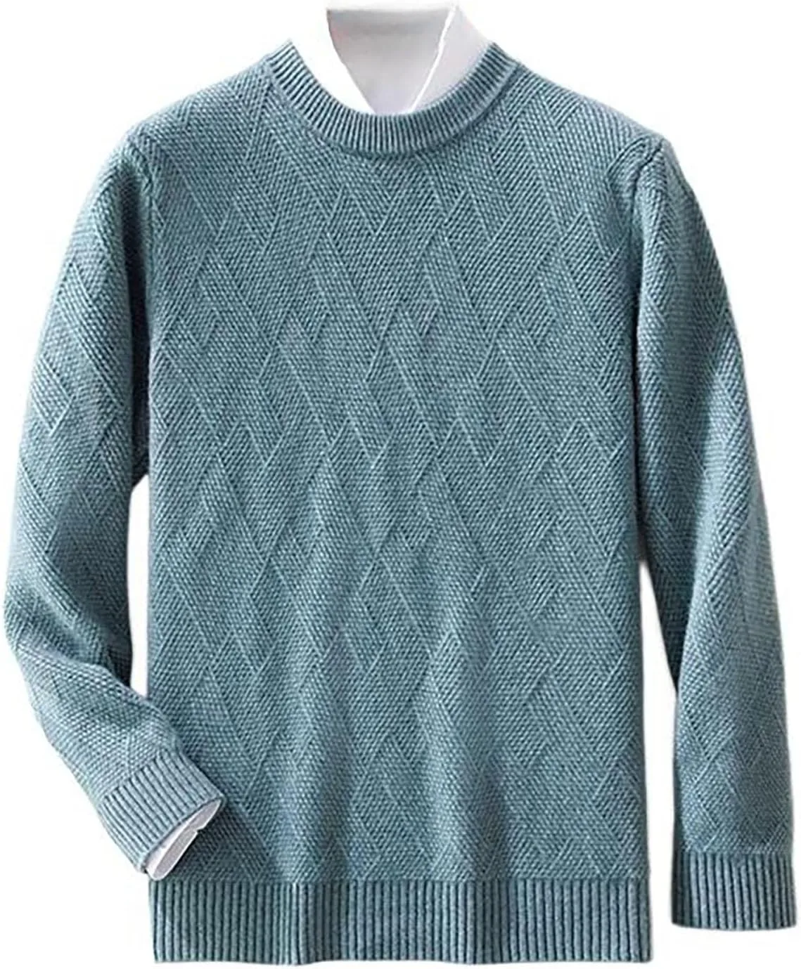 

Мужской свитер с круглым вырезом, утепленный, свободного кроя CXLCZNKG