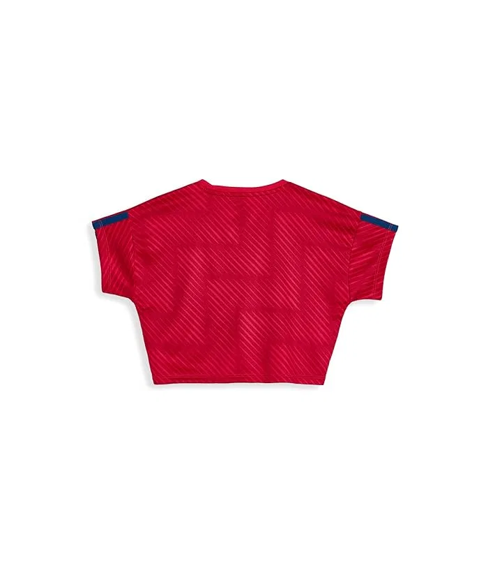 Детский игровой набор топ и юбка-шорты с принтом Aop Soccer Top Skort Set Adidas Kids, White — фото 2
