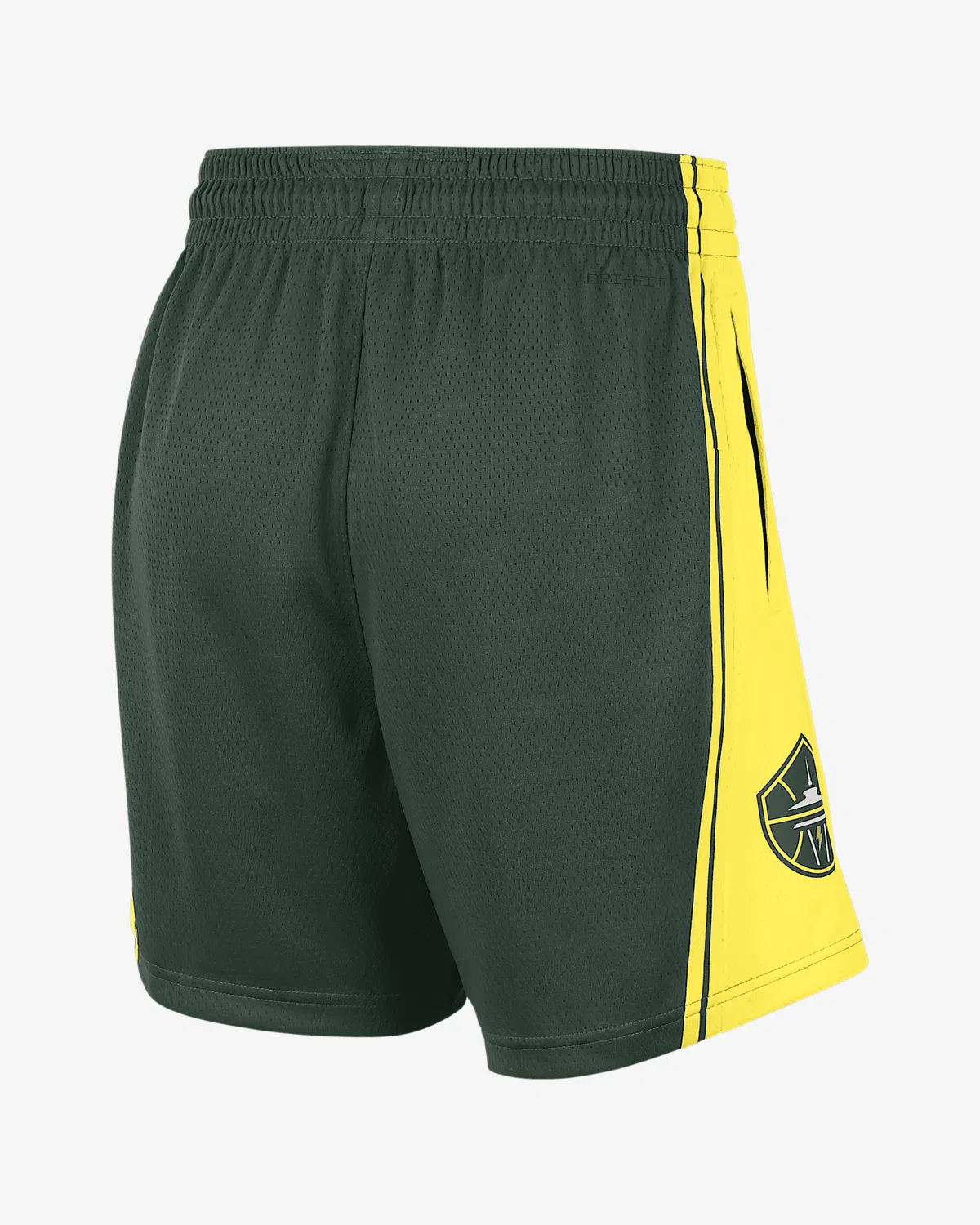 Женские шорты Nike Dri-FIT WNBA Victory Seattle Storm 2025 Explorer Edition, Fir/Yellow Strike/Yellow Strike — фото 2
