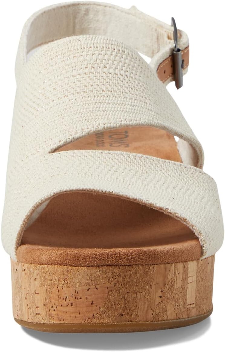 Сандалии TOMS Claudine, цвет Natural Metallic Linen — фото 2