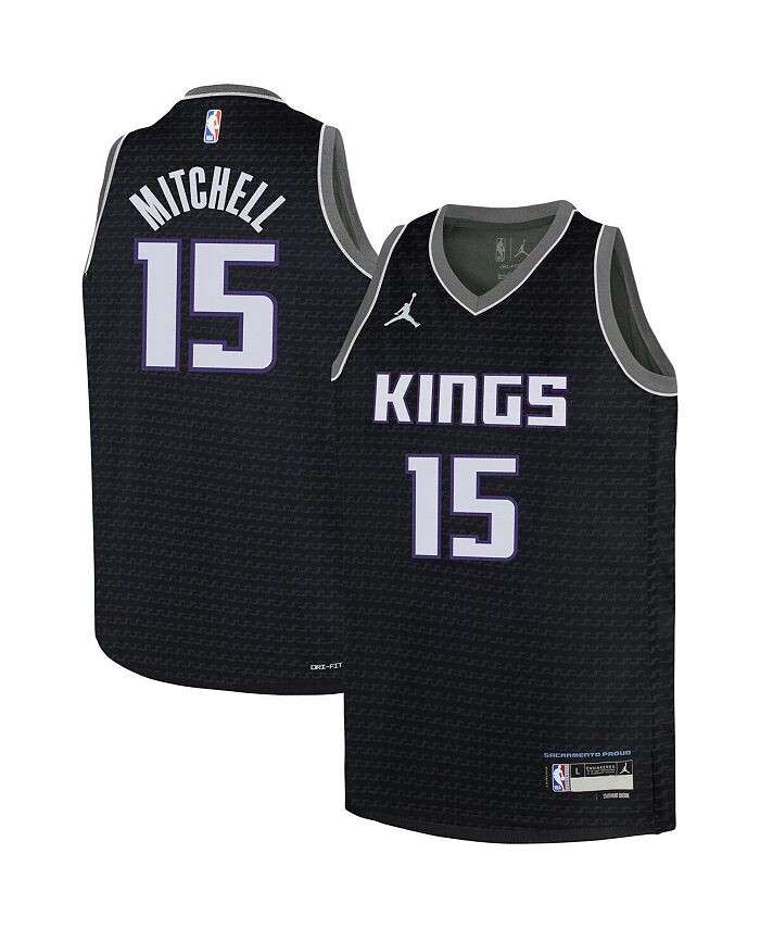 

Джерси Big Boys Brand Davion Mitchell Black Sacramento Kings 2022/23 Swingman - Statement Edition Jordan, черный