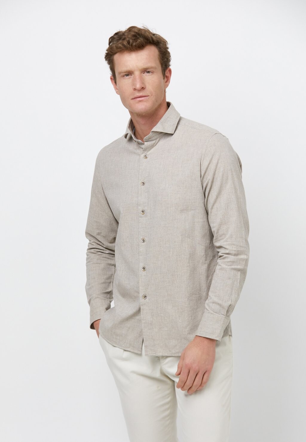 

Рубашка LINEN BLEND PROFUOMO, бежевый