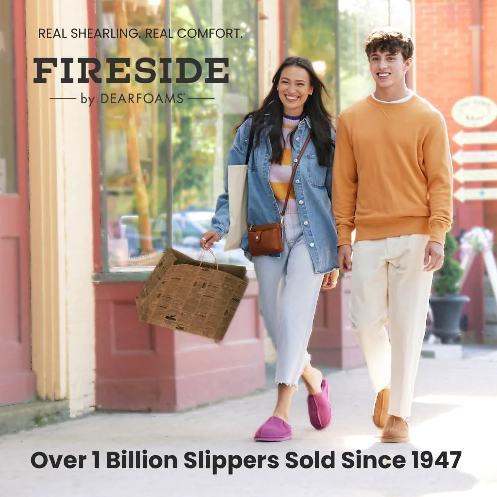 Клогги Fireside от Dearfoams для мужчин Grafton Shearling для дома и улицы Fireside by Dearfoams, серый — фото 4