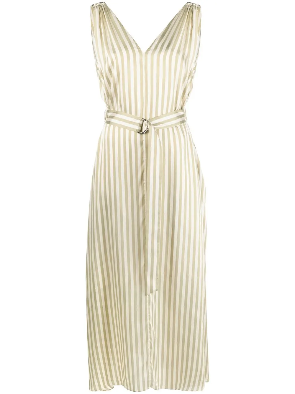 

Платье миди в полоску Brunello Cucinelli, зеленый