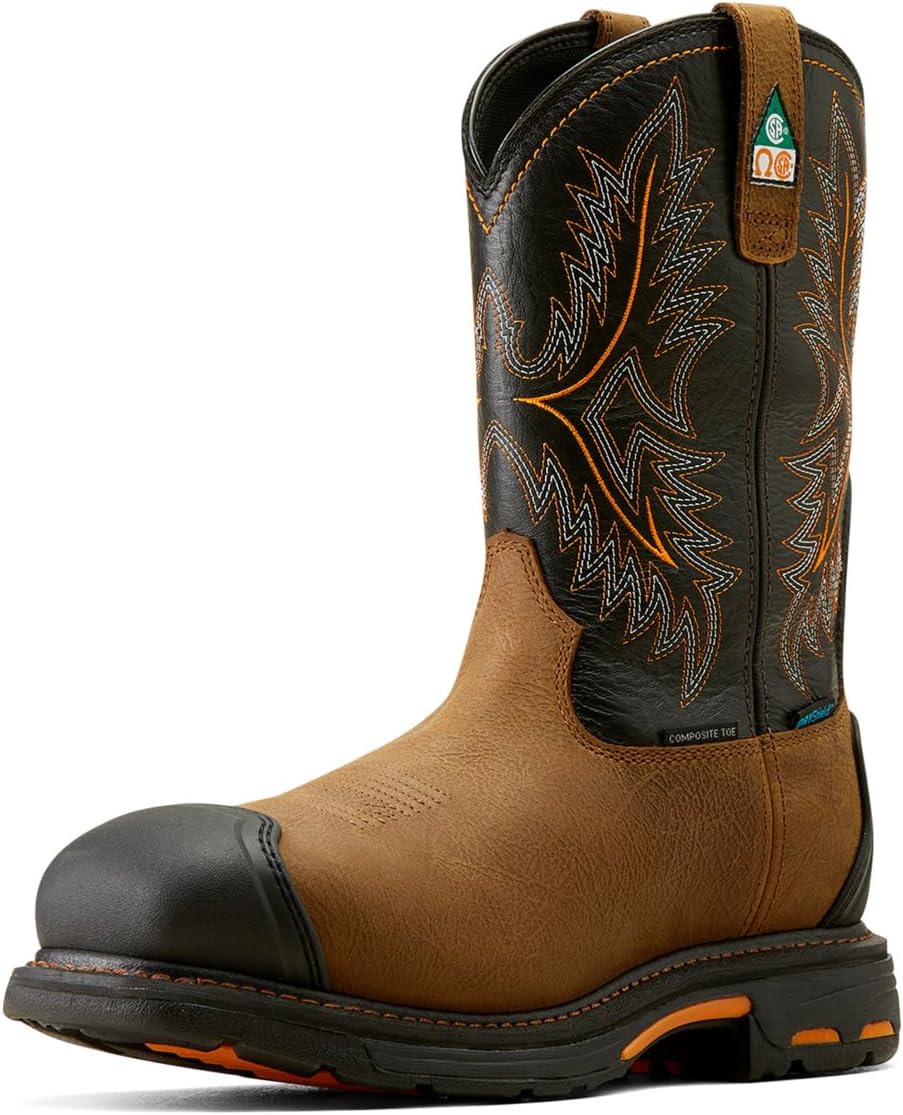 

Мужские ботинки ARIAT Workhog Csa с водонепроницаемой утепленной композитной носовой частью, черный/коричневый