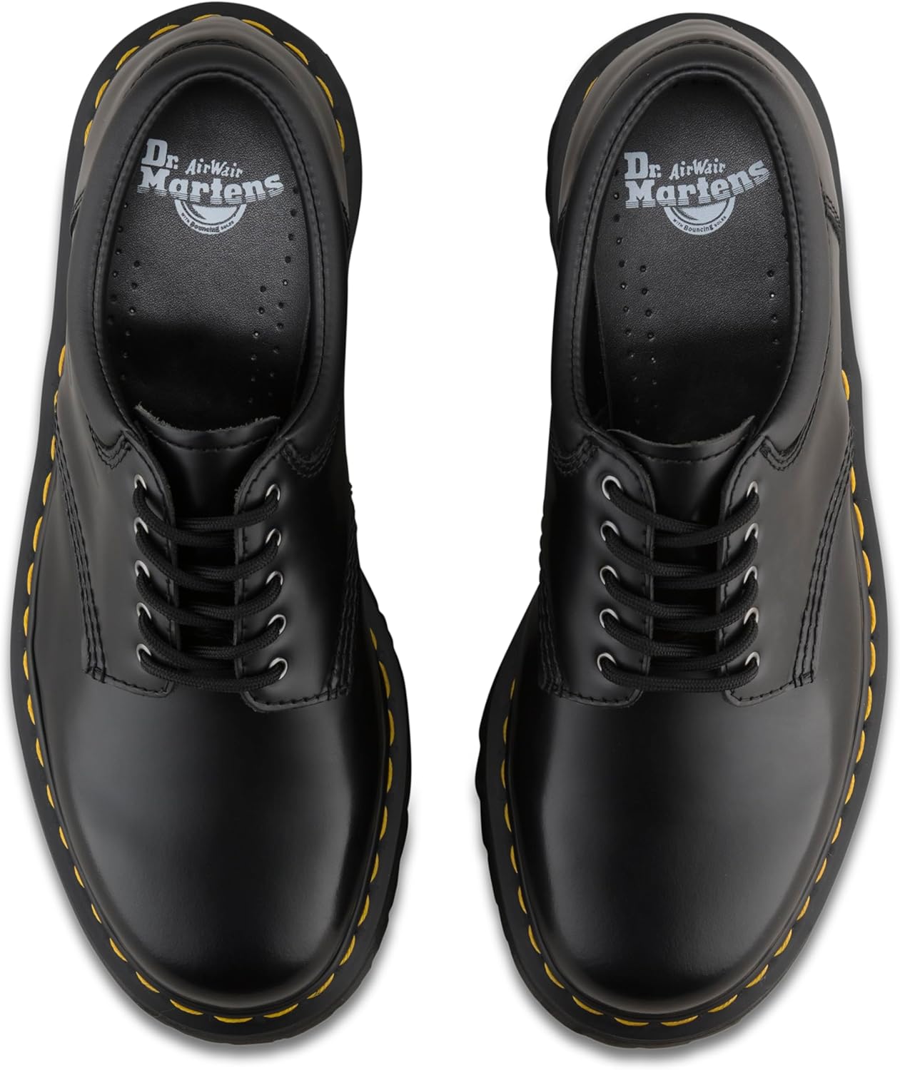 Dr. Martens unisex-adult 8053 4i Quad Arc оксфорды, Black Polished Smooth — фото 3