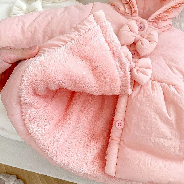 Детская утепленная толстовка с капюшоном на молнии Mykids-Usa, Pink — фото 3
