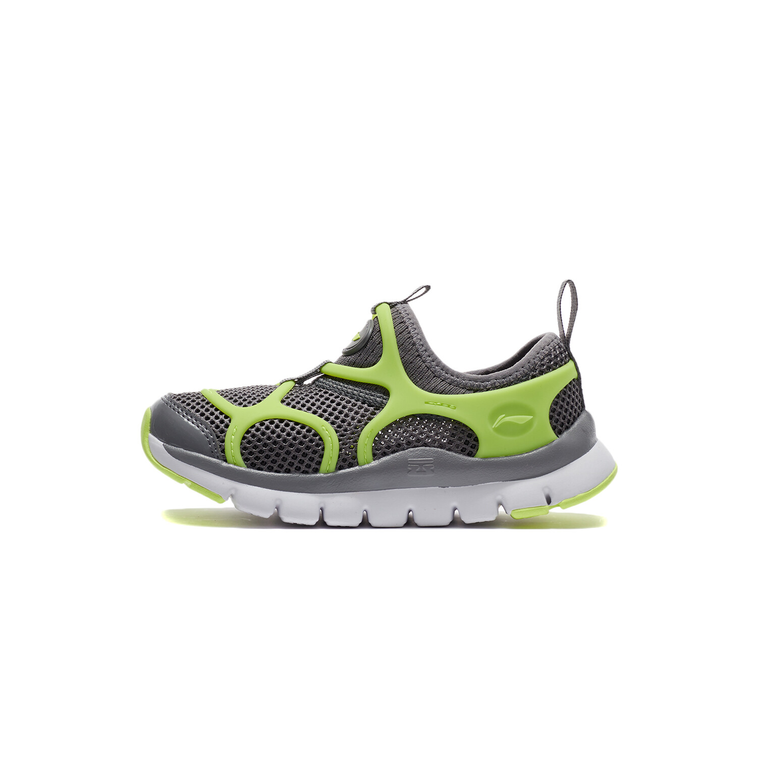 

Кроссовки LINING YOUNG Sports Life Collection Kids Lifestyle Shoes Kids Low-top Shadow Gray/fluorescent Yellow-green, зеленый