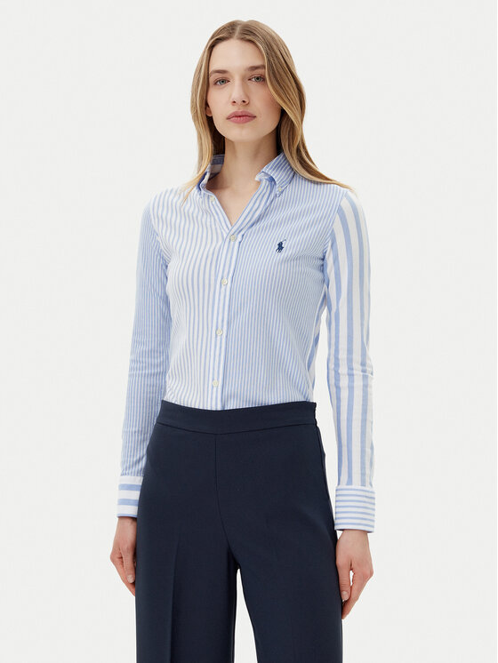 

Рубашка облегающего кроя 211965102002 Polo Ralph Lauren, синий