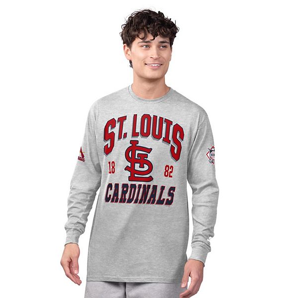 

Мужской набор из двух футболок St Louis Cardinals с длинным и коротким рукавом, цвет heather gray/red Starter
