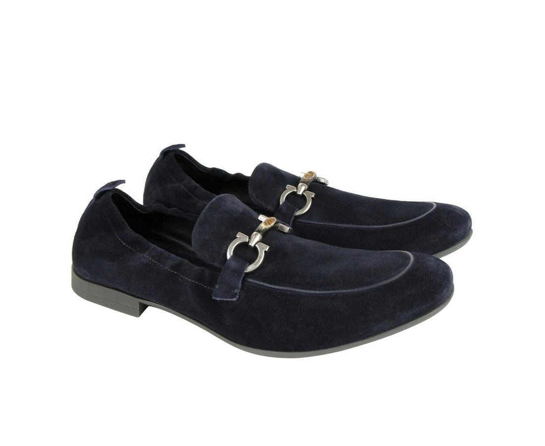 

Мужские замшевые лоферы Salvatore Ferragamo, цвет Dark Blue