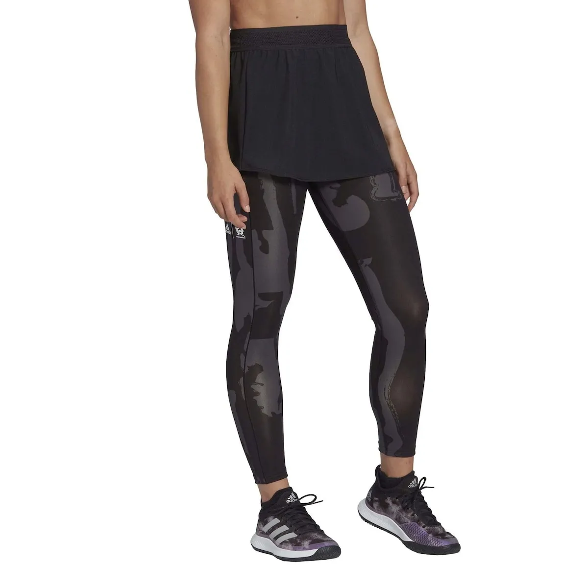 

Женская теннисная юбка с сеткой NY 2IN1 Adidas, серый/черный