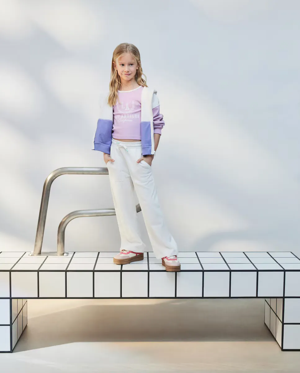 

Широкие брюки для девочки из флиса фэнтези Kids El Corte Inglés, цвет 120 Crudo