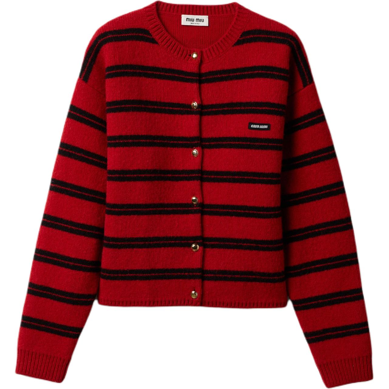 

FW24 Свитер Женский MIU MIU, красный/черный