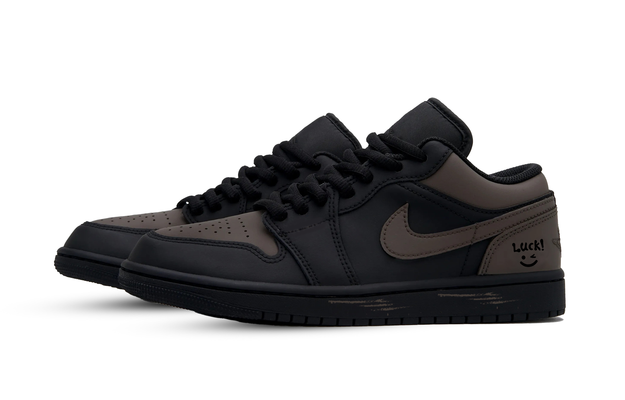 Jordan Кроссовки Air 1 Black Brown Ma Sweet Low top Vintage Basketball Shoes Unisex Black — фото 4