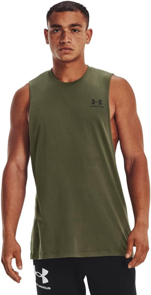 

Мужская спортивная футболка Under Armour с обрезанной левой частью груди, (390) Marine Od Green/Black, Черный, Мужская спортивная футболка Under Armour с обрезанной левой частью груди, (390) Marine Od Green/Black