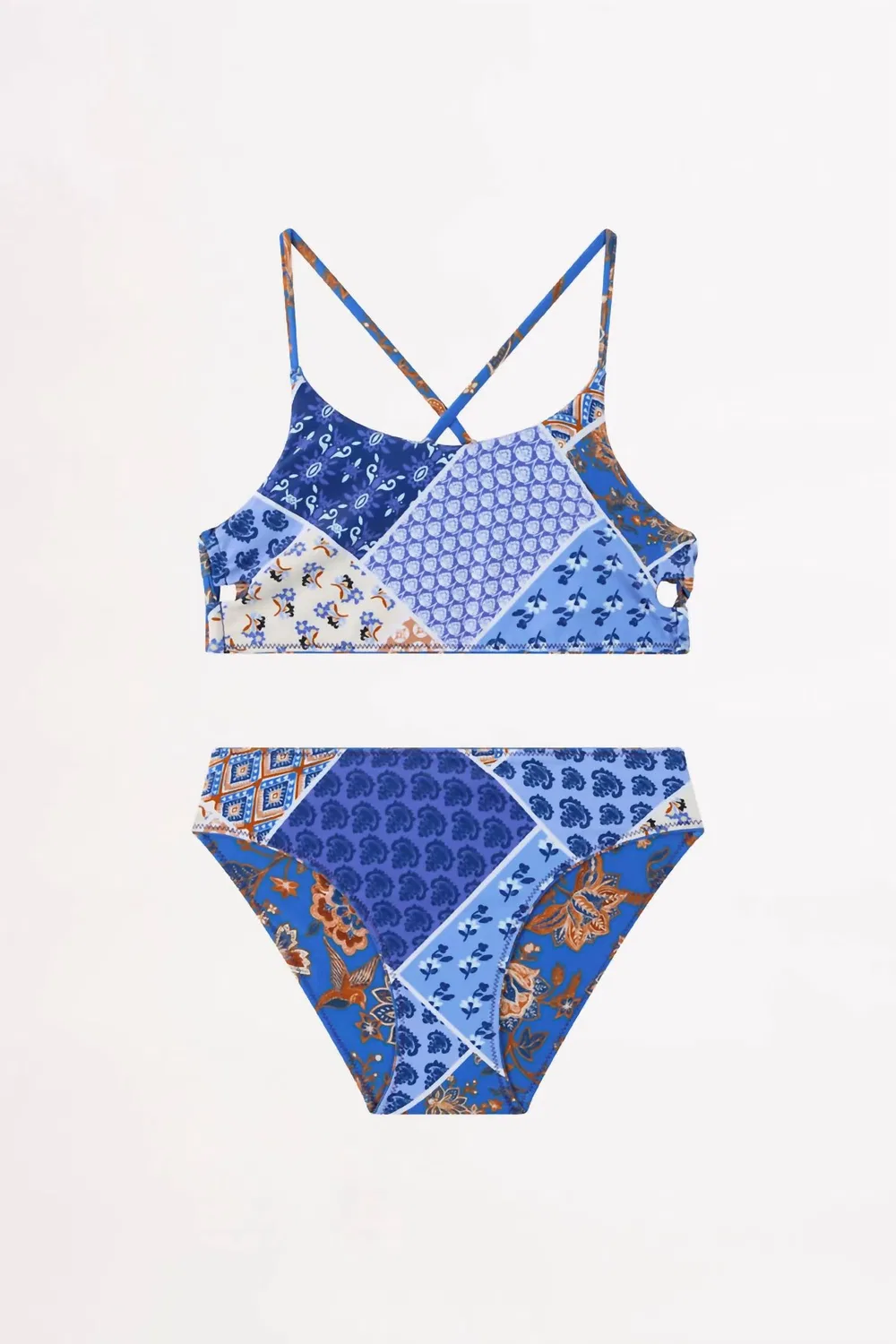 Seafolly Двусторонний бикини-комплект для девочек, синий