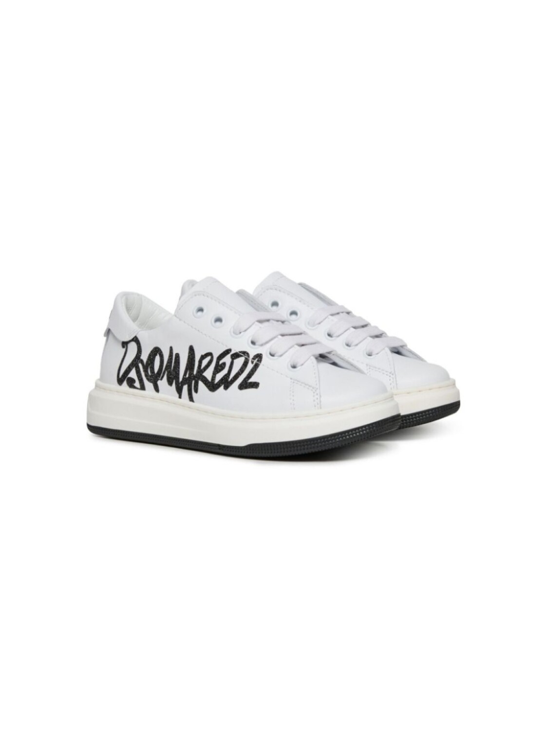 

DSQUARED2 KIDS кожаные кроссовки, белый