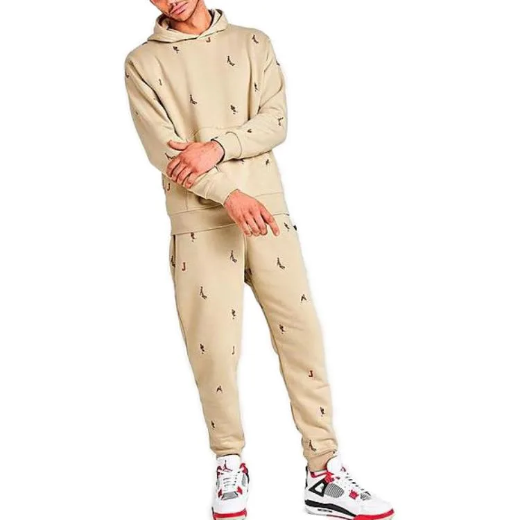 Толстовка с капюшоном Essential Holiday Jumpman Fleece Jordan, экрю — фото 4