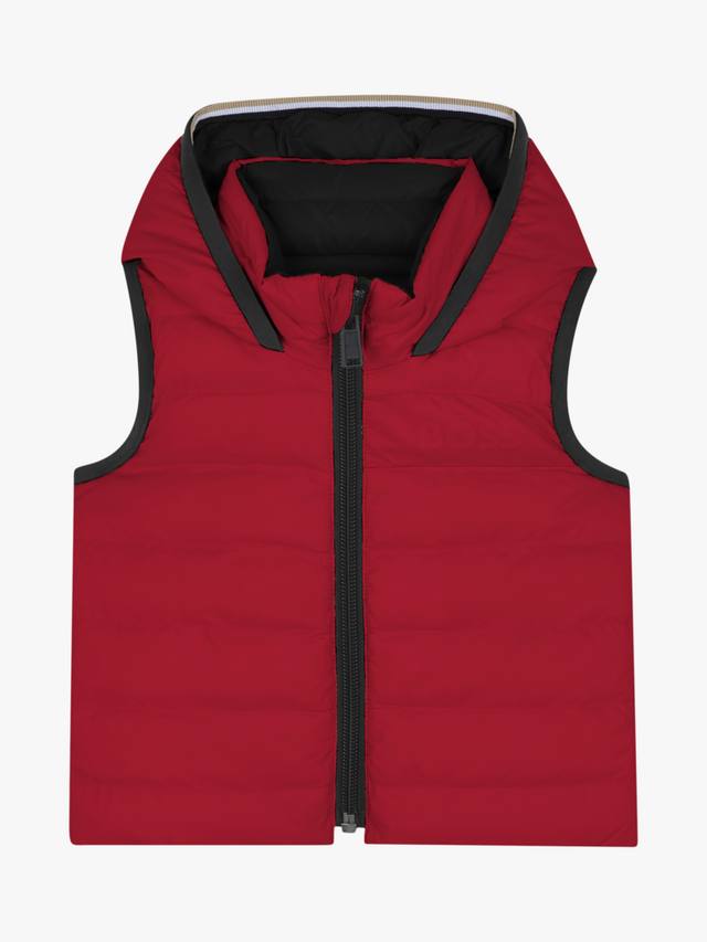 

Детский легкий реверсивный жилет HUGO BOSS, Dark Red