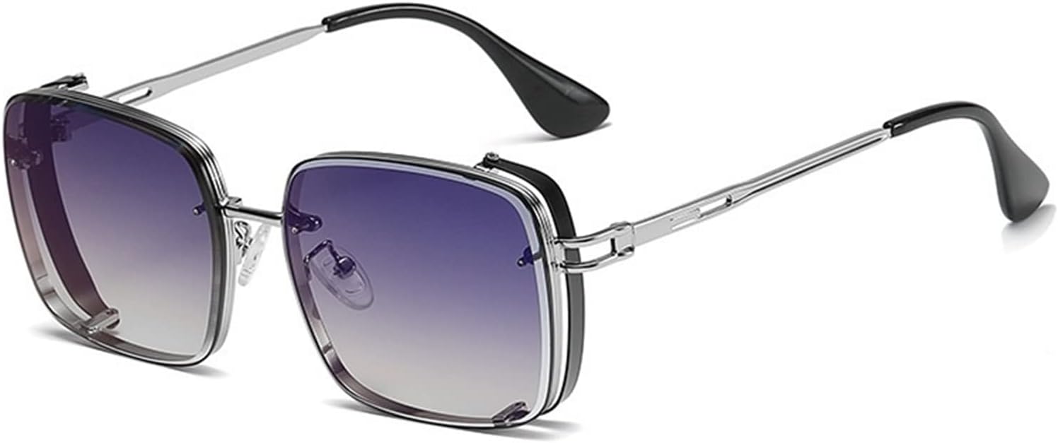 

Панк-очки квадратной формы для мужчин и женщин, 2026 год, для активного отдыха, уличной стрельбы, декоративные солнцезащитные очки (Цвет: F, Размер: 1) MTZJH, One Color