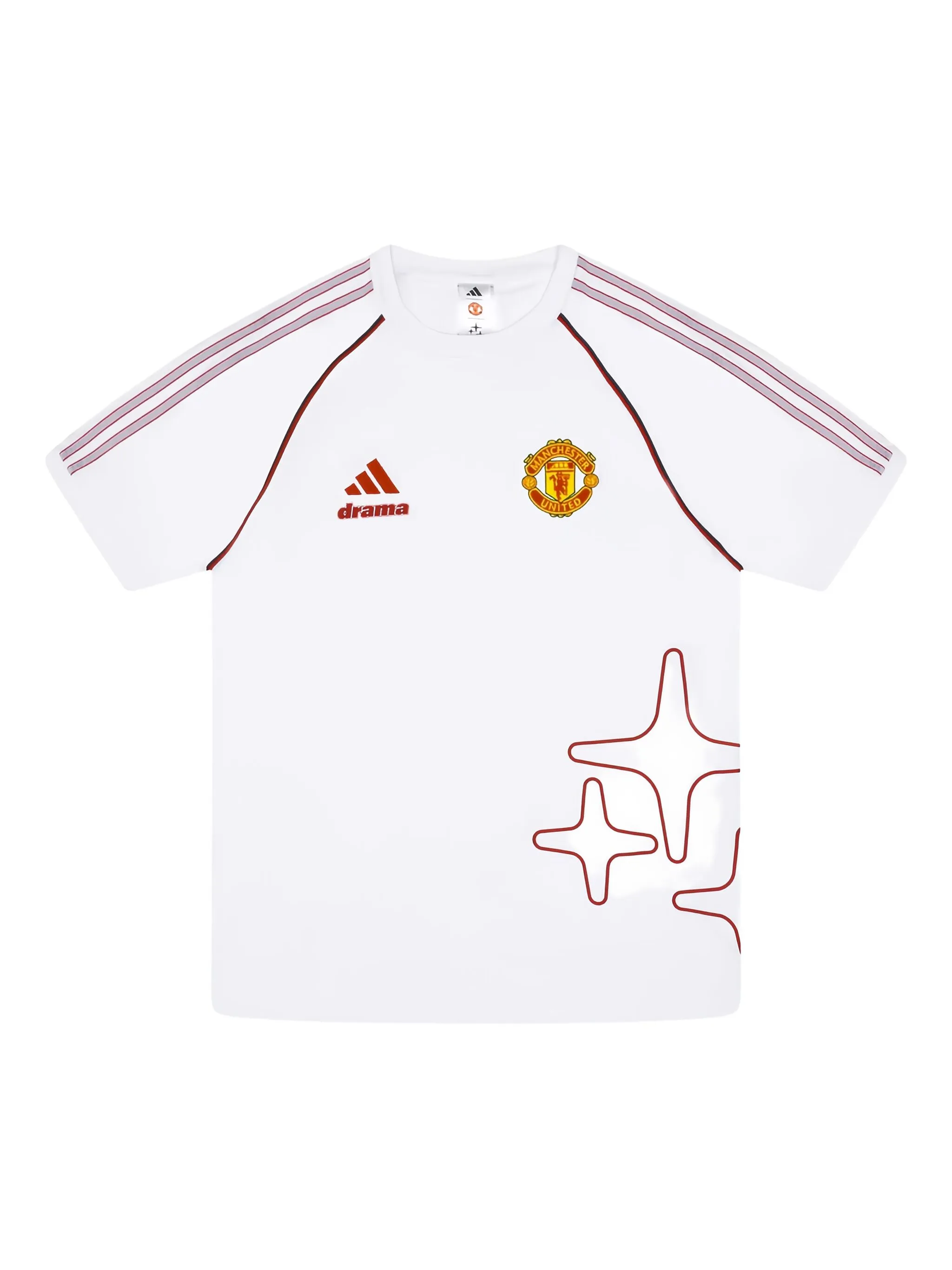

Футболка с графическим принтом X Manchester United x Drama Adidas, белый