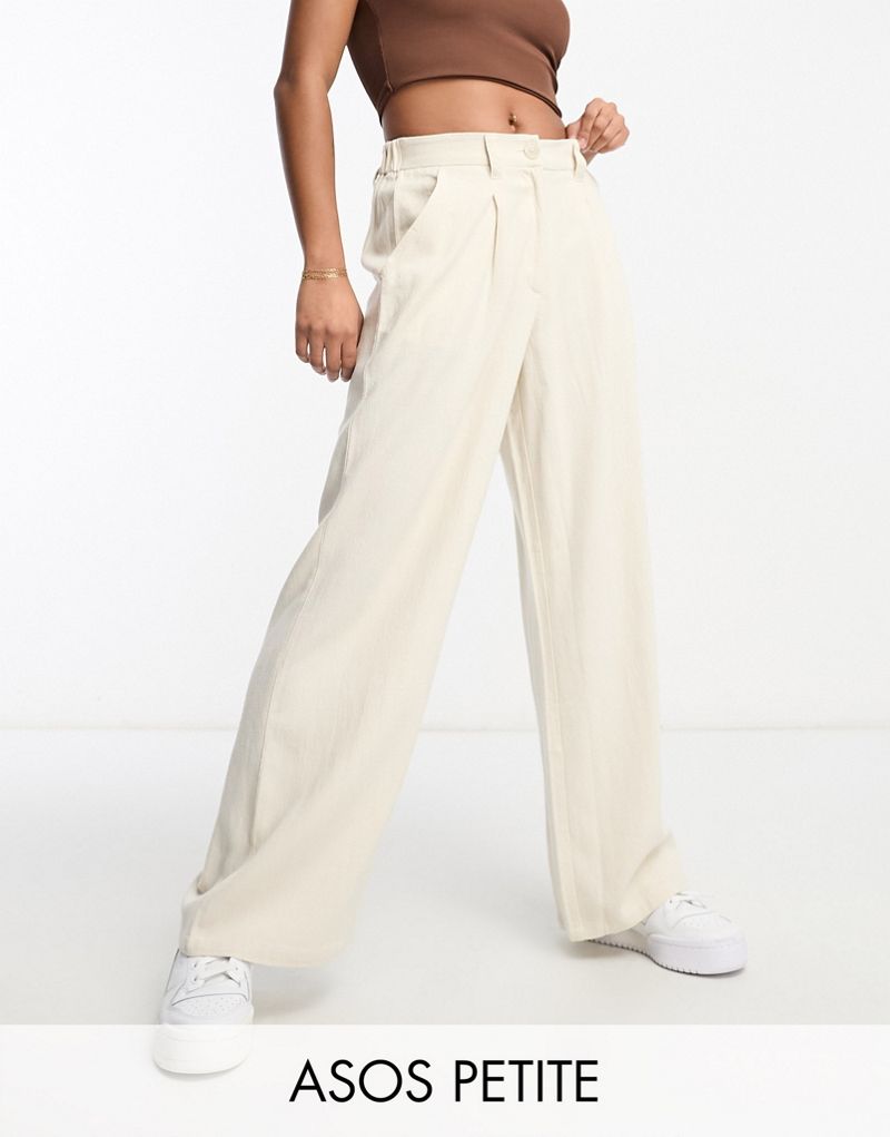 

Льняные брюки ASOS DESIGN Petite Dad