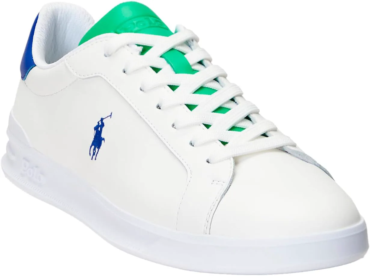 Мужские кожаные кроссовки Polo Ralph Lauren Heritage Court II, белый/зеленый — фото 3