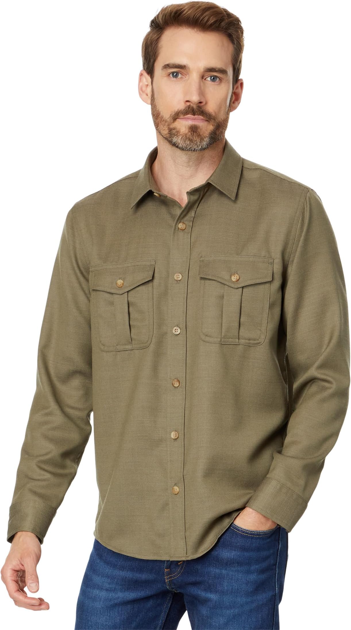 

Рубашка Pendleton Harrison Merino Shirt, цвет Olive Twill