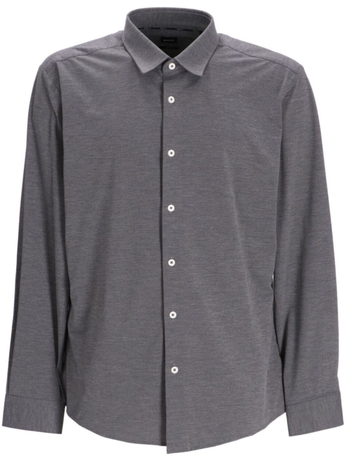 

BOSS рубашка из меланжевого трикотажа slim fit performance-stretch, серый