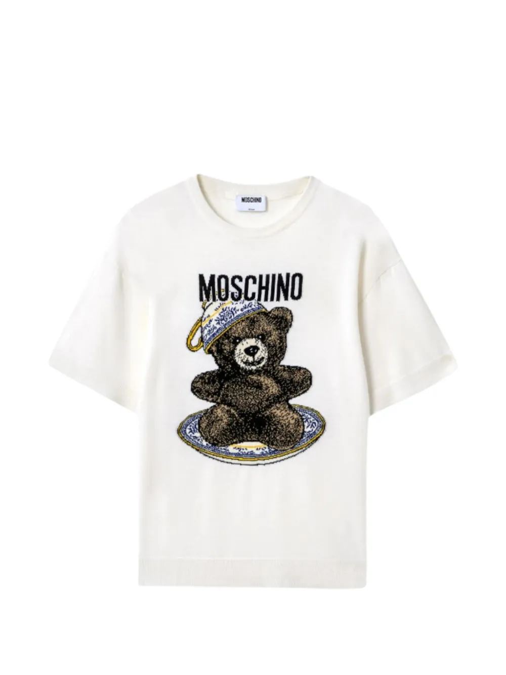 

Футболка с изображением плюшевого медведя Moschino, белый