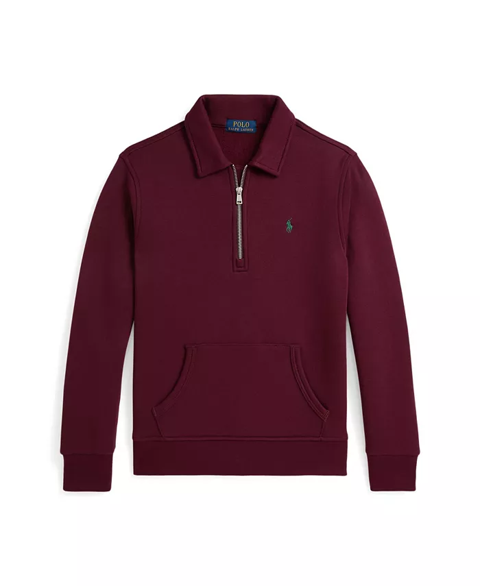 

Флисовая толстовка с четверть-молнией для старших мальчиков Polo Ralph Lauren, красный