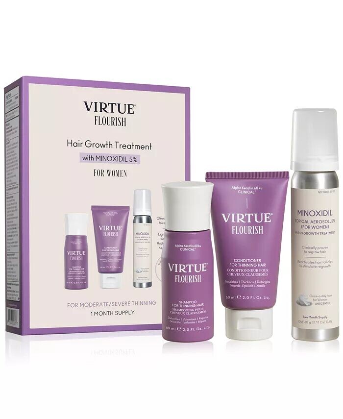 

3 шт. Пробный набор для лечения роста волос Virtue