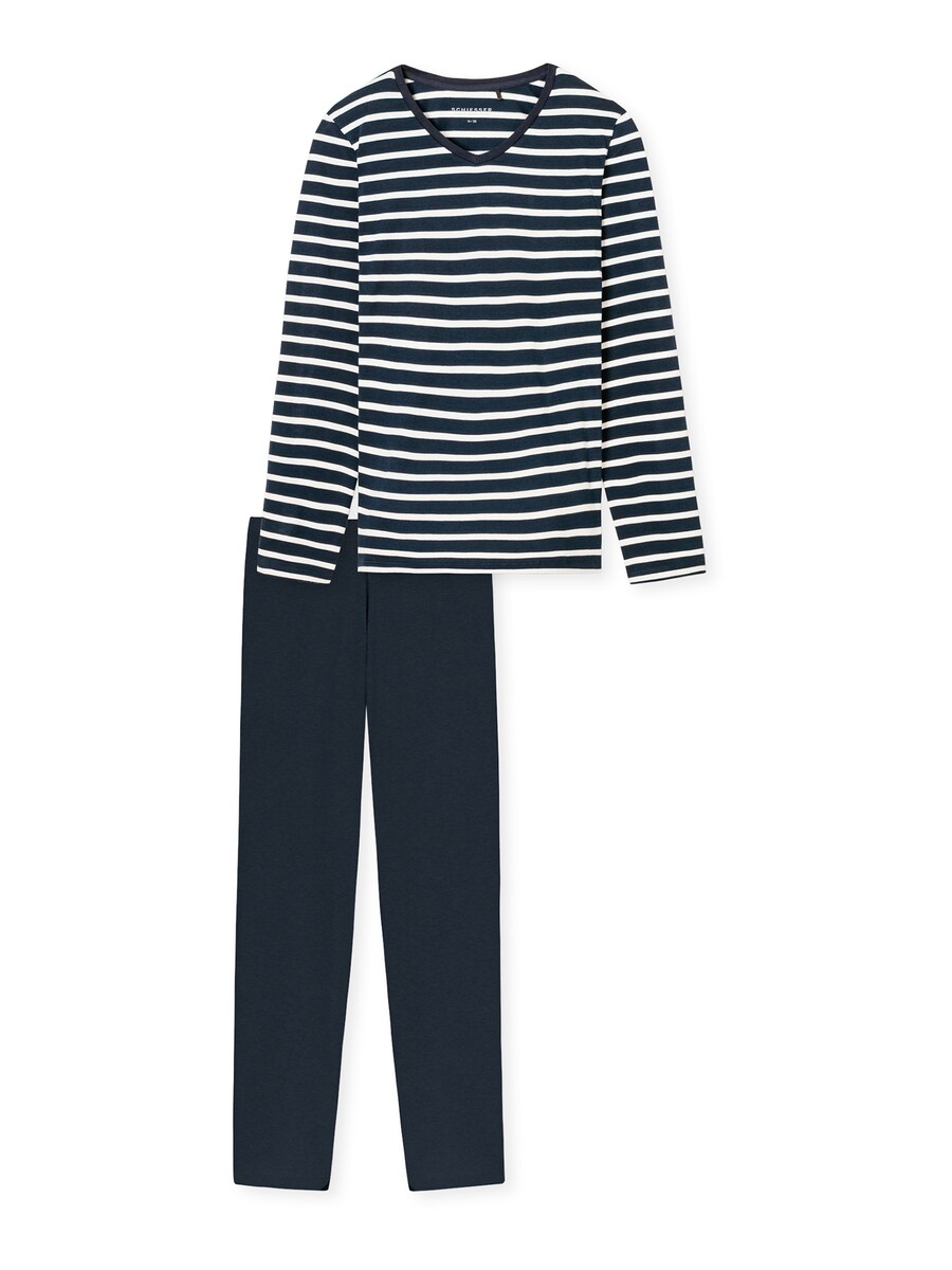 

Пижама SCHIESSER Casual Essentials, цвет Night blue/White