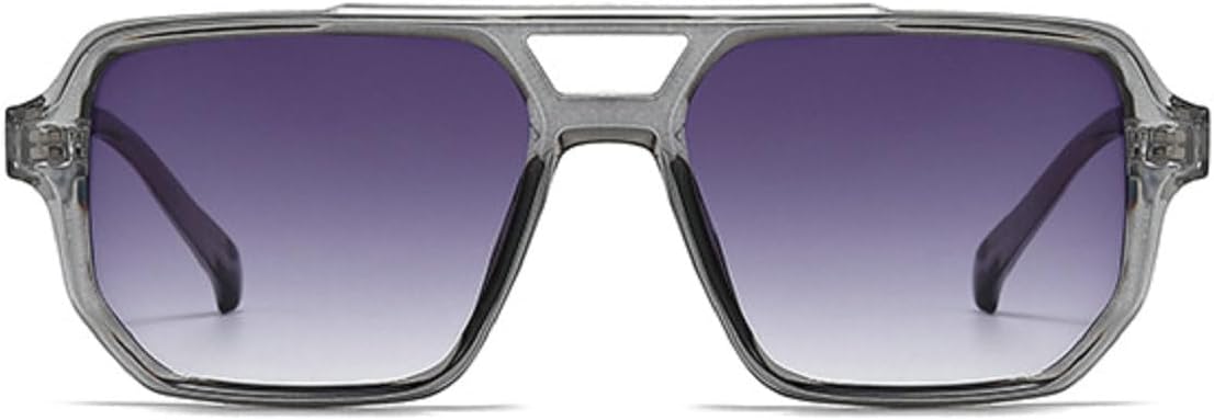 

Ретро-солнцезащитные очки с двойной перемычкой, квадратной формы, панк-стиль, градиентные линзы, защита от УФ-излучения UV400, женские солнцезащитные очки 38002 Melrose, Grey