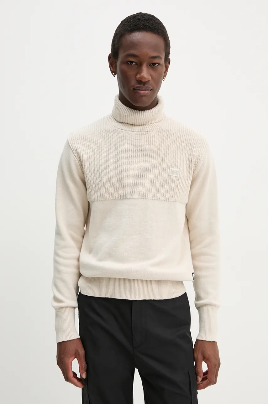 

Хлопковый свитер G-Star Raw, бежевый
