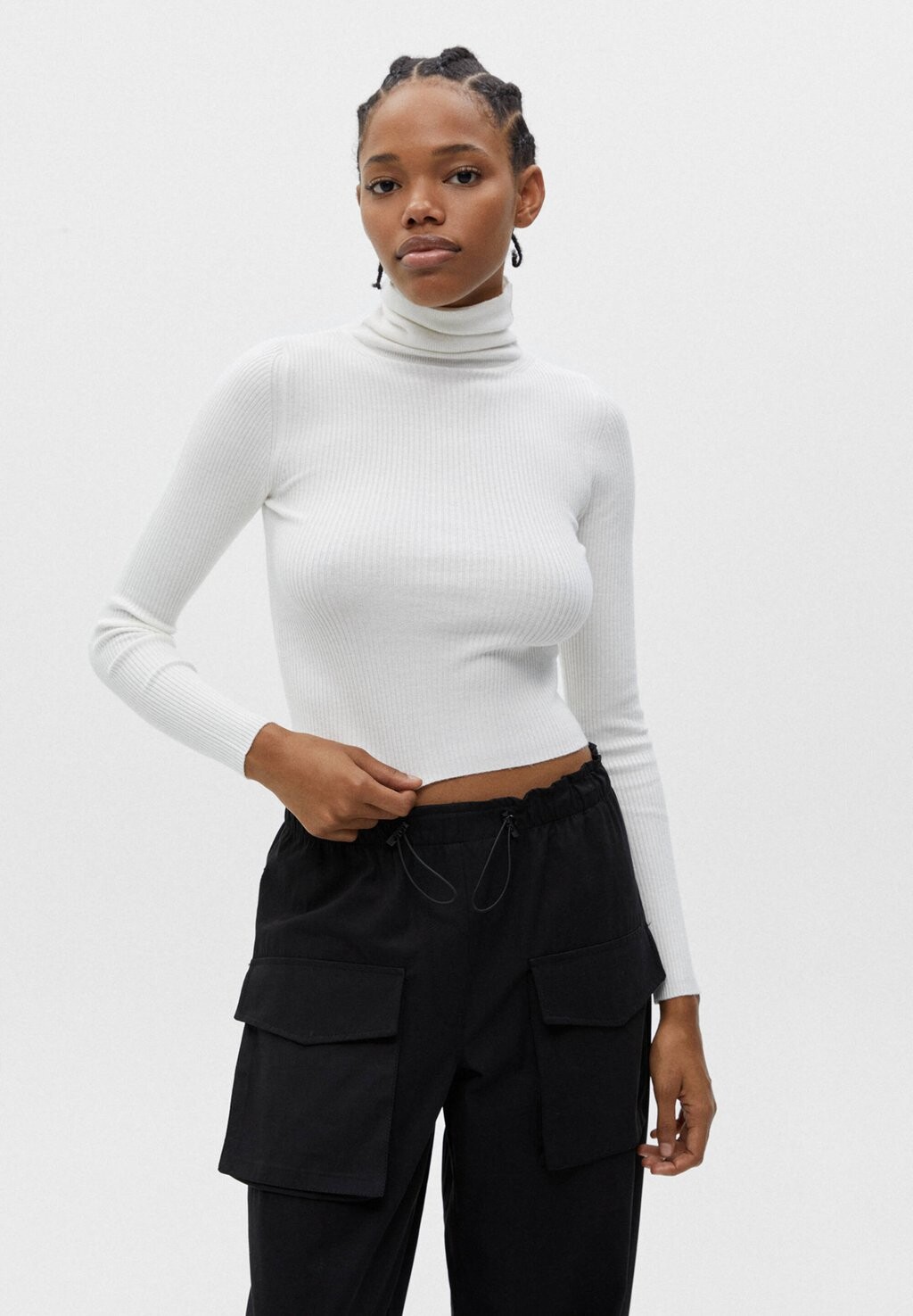 

Свитер PULL&BEAR, белый