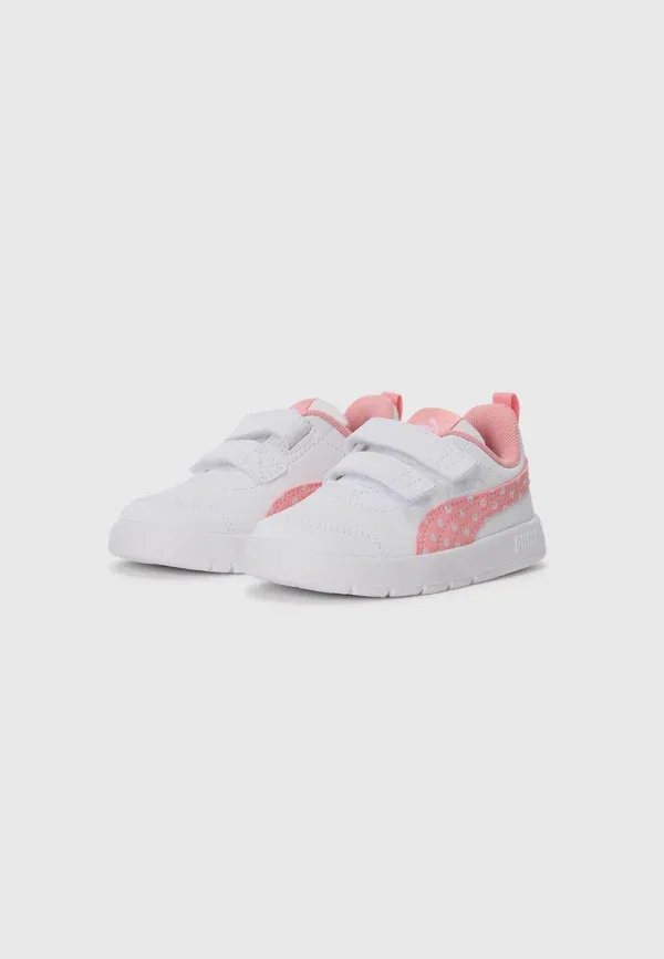 Кроссовки для бега по шоссе Courtflex v3 Dotty Puma, белый/розовый/серебристый — фото 2