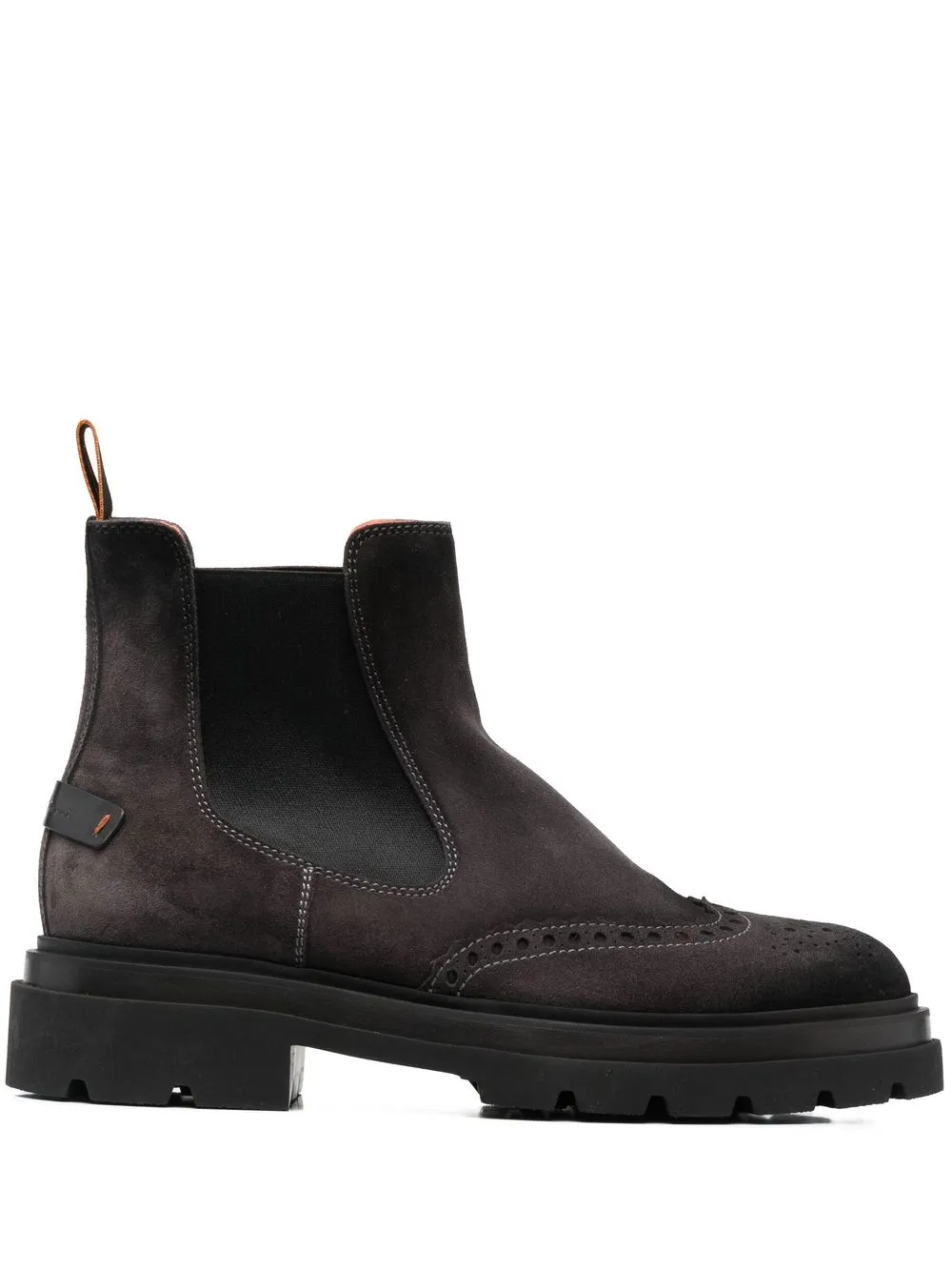 

Ботинки с брогированием Santoni, серый